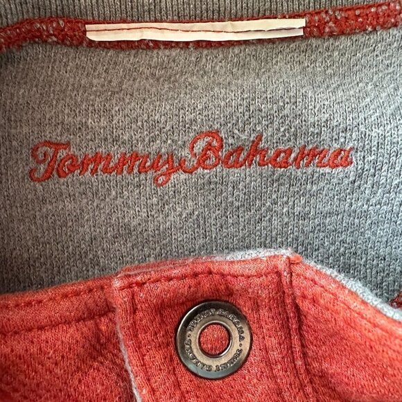 Tommy Bahama Orange Snap Button Sweater Mens XL - Picture 5 of 7